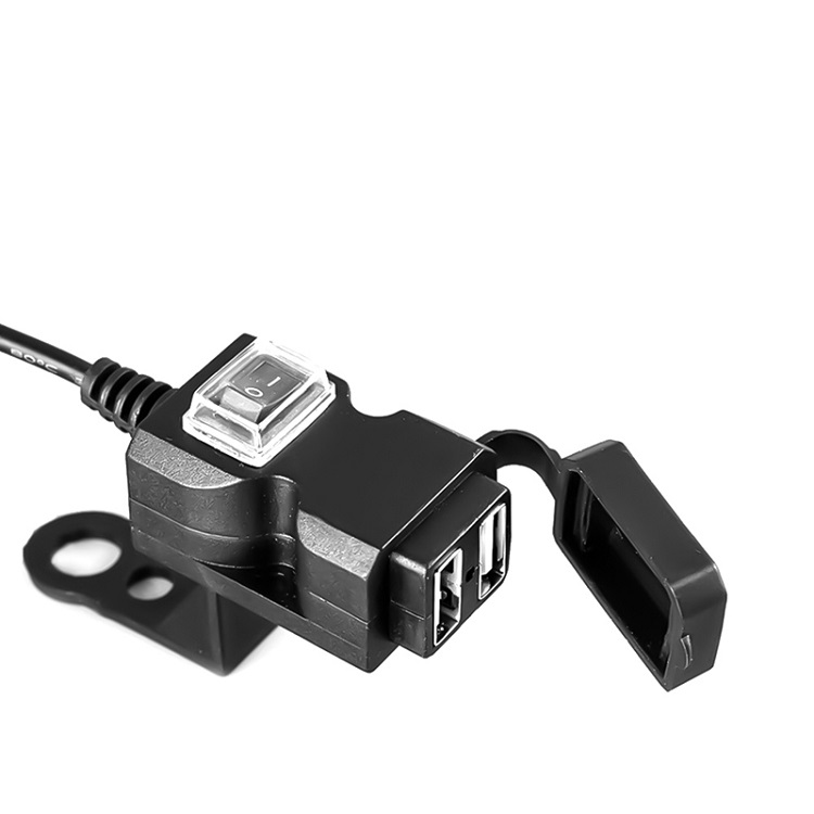 Розетка USB с креплением на зеркало с выключателем, арт: 17649 - Зарядки и прикуриватели