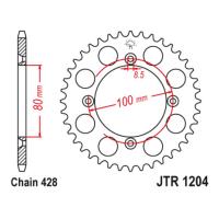Звезда ведомая (задняя) JTR1204-49