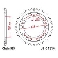 Звезда ведомая (задняя) JTR1314-39