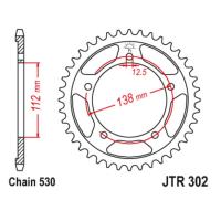 Звезда ведомая (задняя) JTR302-40