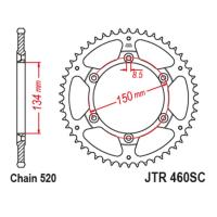 Звезда ведомая (задняя) JTR460-48SC