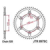 Звезда ведомая (задняя) JTR897-40SC