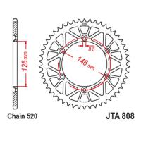 Звезда ведомая (задняя) алюминиевая JTA808-47BLK