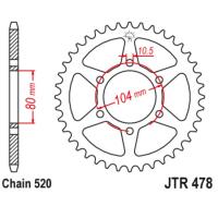 Звезда ведомая(задняя) JTR478-46ZBK