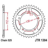 Звезда ведомая(задняя) JTR1304-41ZBK