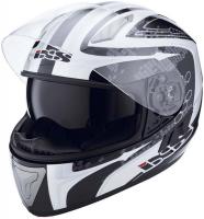 Шлем интеграл IXS HX 1000 черно-белый с солнцезащитным доп. визором XS